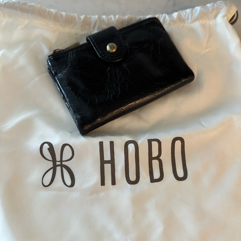 HOBO Classic Black Leather Wallet